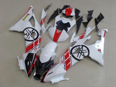 2008-2016 Yamaha YZF R6 Motorcycle Fairings Kit - White Red Glossy Black UK Manufacturers