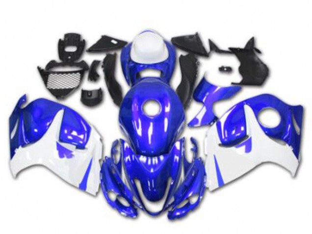 2008-2020 Suzuki GSXR 1300 Hayabusa Motorcycle Fairings - Blue White UK Manufacturers