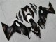 2009-2011 Kawasaki EX650 Motorcycle Fairings - Matte Black Red Stripe UK Manufacturers