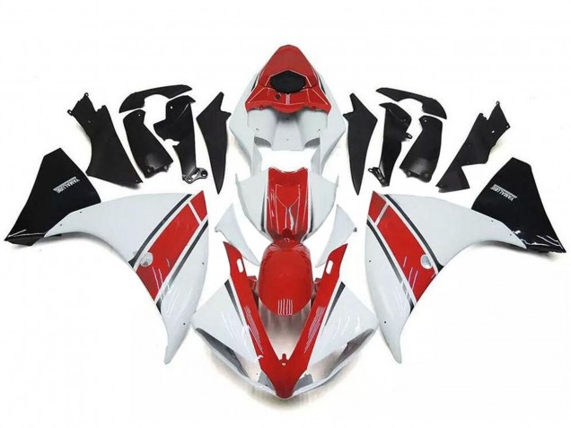 2009-2011 Yamaha YZF R1 Motorcycle Fairings - White Red Black UK Manufacturers
