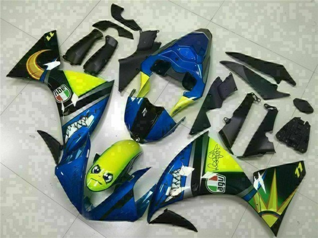 2009-2011 Yamaha YZF R1 Motorcycle Fairings - Blue Yellow Shark UK Manufacturers