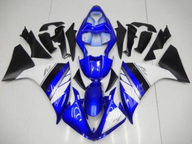 2009-2011 Yamaha YZF R1 Motorcycle Fairings - Blue White Matte Black UK Manufacturers