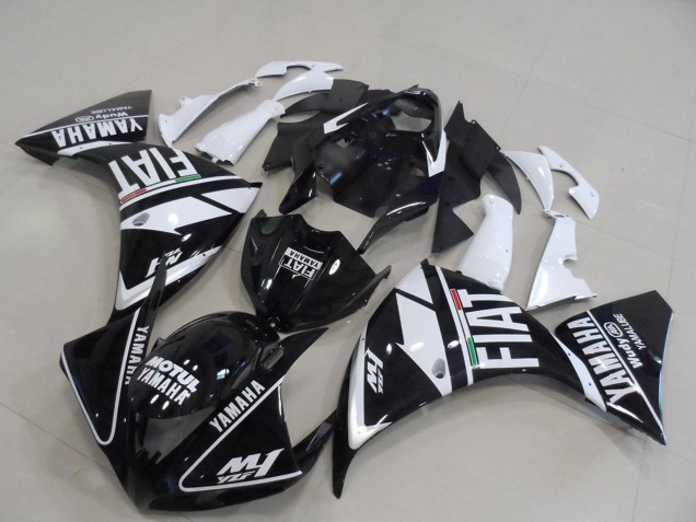 2009-2011 Yamaha YZF R1 Motorcycle Fairings - White Black Motul Fiat UK Manufacturers