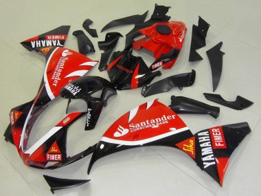 2009-2011 Yamaha YZF R1 Motorcycle Fairings - Red Black White Santander Fimer UK Manufacturers