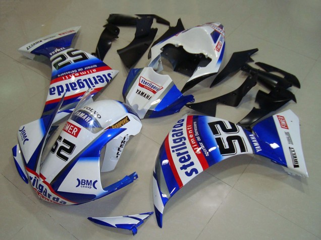 2009-2011 Yamaha YZF R1 Motorcycle Fairings - White Blue Red Black Sterilgarda UK Manufacturers