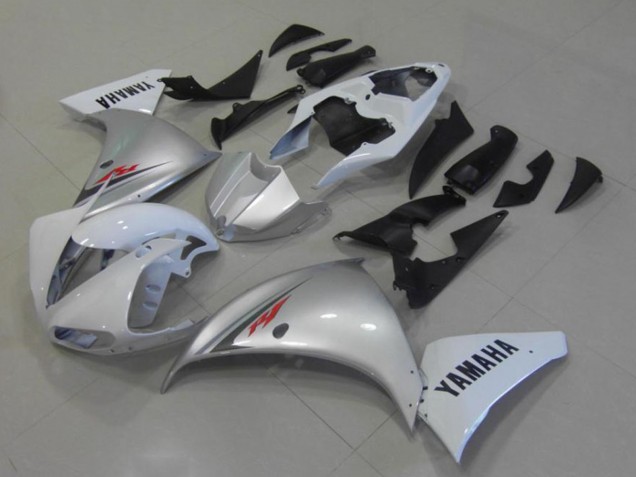 2009-2011 Yamaha YZF R1 Motorcycle Fairings - White Silver UK Manufacturers