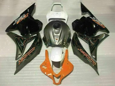 2009-2012 Honda CBR600RR Motorcycle Fairings - White Orange Glossy Black UK Manufacturers