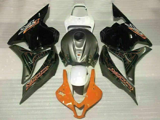 2009-2012 Honda CBR600RR Motorcycle Fairings - White Orange Glossy Black UK Manufacturers