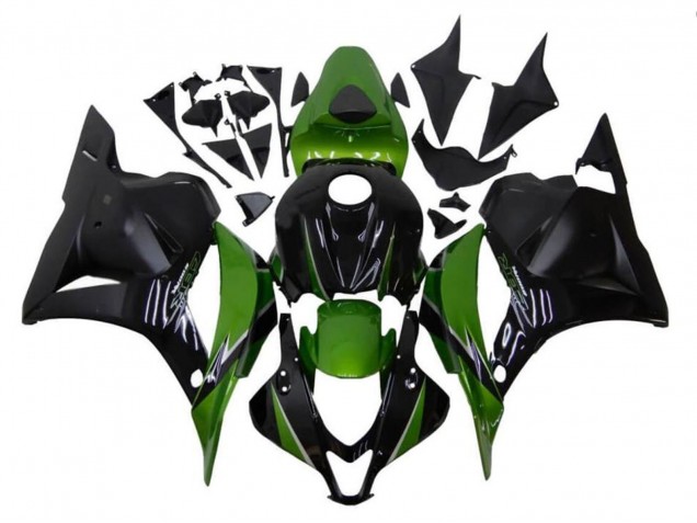 2009-2012 Honda CBR600RR Motorcycle Fairings - Black Green UK Manufacturers