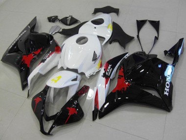 2009-2012 Honda CBR600RR Motorcycle Fairings Kit - White Red Glossy Black UK Manufacturers