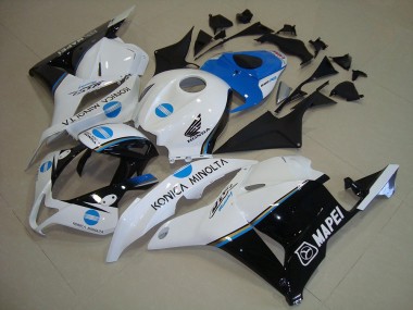 2009-2012 Honda CBR600RR Motorcycle Fairings - White Blue Glossy Black Konica Minolta UK Manufacturers