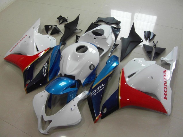 2009-2012 Honda CBR600RR Motorcycle Fairing - White Blue Red Glossy Black UK Manufacturers
