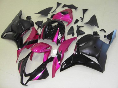 2009-2012 Honda CBR600RR Motorcycle Fairings - Pink Glossy Black Matte Black UK Manufacturers