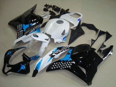 2009-2012 Honda CBR600RR Motorcycle Fairings Kits - White Blue Glossy Black UK Manufacturers