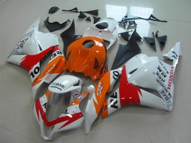 2009-2012 Honda CBR600RR Motorcycle Fairings Kit - Orange White Red Glossy Black Repsol UK Manufacturers