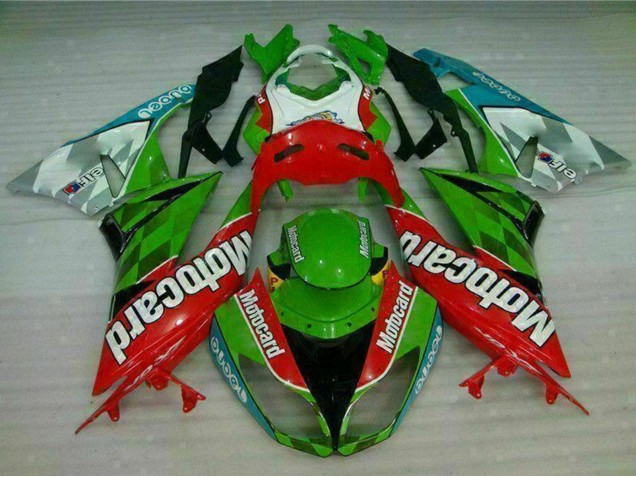2009-2012 Kawasaki ZX6R Motorcycle Fairings - Green White Red Black Blue Motocard UK Manufacturers
