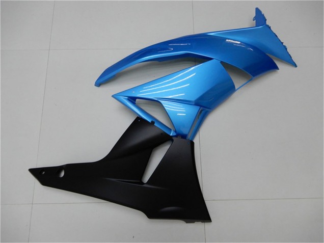 2009-2012 Kawasaki ZX6R Motorcycle Fairings - Light Blue Glossy Black UK Manufacturers