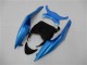 2009-2012 Kawasaki ZX6R Motorcycle Fairings - Light Blue Glossy Black UK Manufacturers