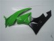 2009-2012 Kawasaki ZX6R Motorcycle Fairing Kits - Green Glossy Black UK Manufacturers