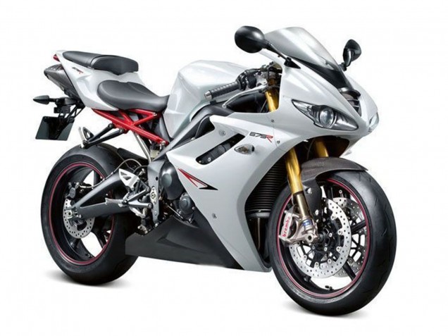 2009-2012 Triumph Daytona 675 Triple Motorcycle Fairings - Pearl White Black UK Manufacturers