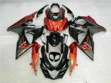 2009-2016 Suzuki GSXR 1000 Motorcycle Fairings - Orange Glossy Black UK Manufacturers