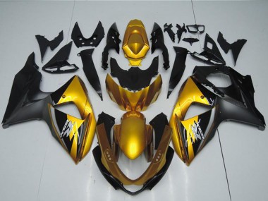 2009-2016 Suzuki GSXR 1000 Motorcycle Fairings - Gold Matte Black UK Manufacturers