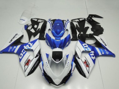 2009-2016 Suzuki GSXR 1000 Motorcycle Fairing - White Blue Black Tyco UK Manufacturers