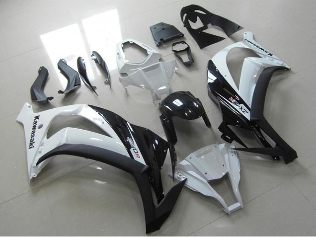2011-2015 Kawasaki ZX10R Motorcycle Fairing - White Glossy Black UK Manufacturers