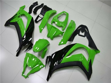 2011-2015 Kawasaki ZX10R Motorcycle Fairing - Green Glossy Black UK Manufacturers