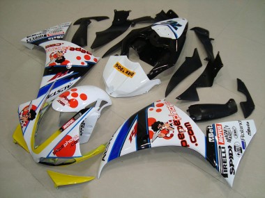 2012-2014 Yamaha YZF R1 Motorcycle Fairings - White Orange Yellow Blue Black Pepe Phone UK Manufacturers