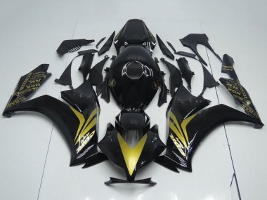 2012-2016 Honda CBR1000RR Motorcycle Fairings - Glossy Black Gold UK Manufacturers