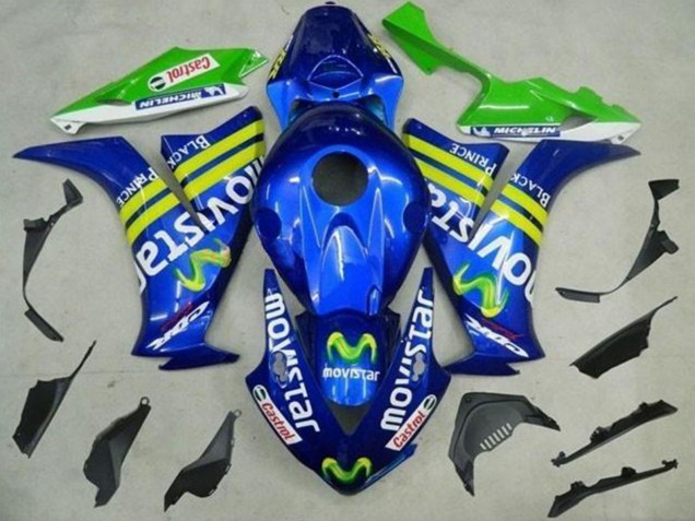 2012-2016 Honda CBR1000RR Motorcycle Fairings - Blue Yellow Green MoviStar Castrol UK Manufacturers
