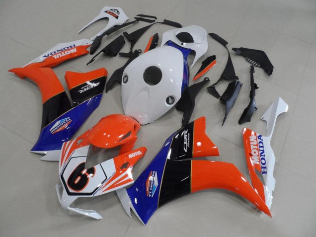 2012-2016 Honda CBR1000RR Motorcycle Fairings - White Blue Orange Glossy Black TT Legends 6 UK Manufacturers
