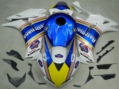 2012-2016 Honda CBR1000RR Motorcycle Fairings - White Blue Yellow Rothmans UK Manufacturers