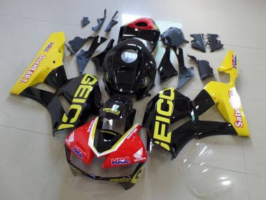 2013-2023 Honda CBR600RR Motorcycle Fairings - Yellow Red Glossy Black Geico UK Manufacturers