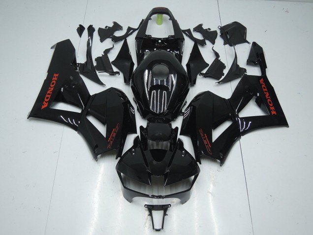 2013-2023 Honda CBR600RR Motorcycle Fairings - Glossy Black Red Decals UK Manufacturers