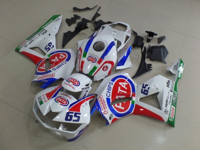 2013-2023 Honda CBR600RR Motorcycle Fairings - White Red Blue Pata 65 UK Manufacturers