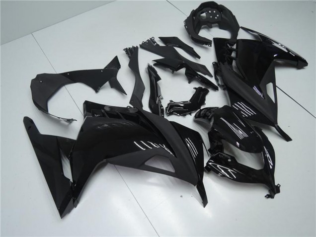 2013-2024 Kawasaki Ninja 300 EX300R Motorcycle Fairings - Glossy Black Matte Black UK Manufacturers