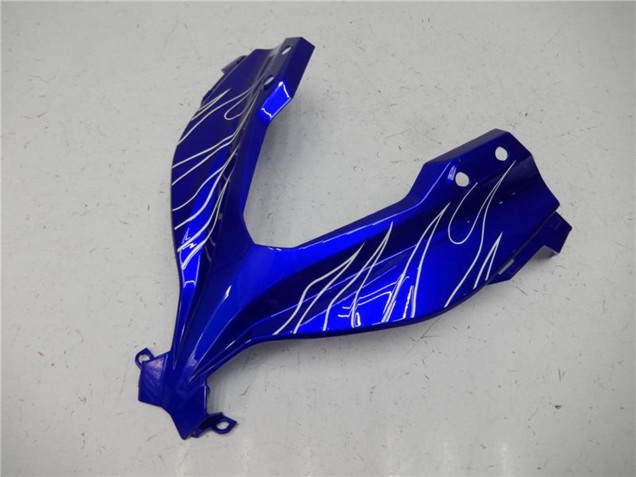 2013-2024 Kawasaki Ninja 300 EX300R Motorcycle Fairings - Blue Black White Flame UK Manufacturers