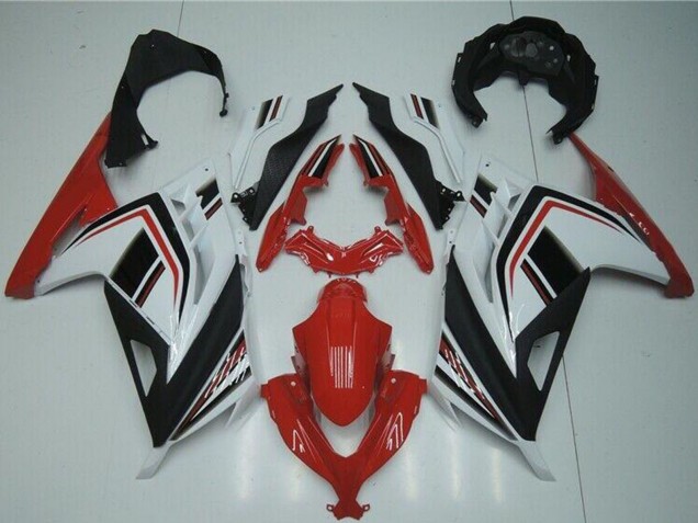 2013-2024 Kawasaki Ninja 300 EX300R Motorcycle Fairings - White Red Black UK Manufacturers