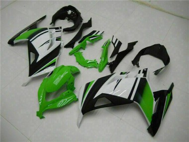 2013-2024 Kawasaki Ninja 300 EX300R Motorcycle Fairings - White Green Black UK Manufacturers