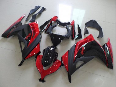 2013-2018 Kawasaki ZX300R Motorcycle Fairings - Red Glossy Black Matte Black UK Manufacturers