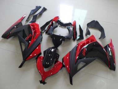 2013-2018 Kawasaki ZX300R Motorcycle Fairings - Red Glossy Black Matte Black UK Manufacturers