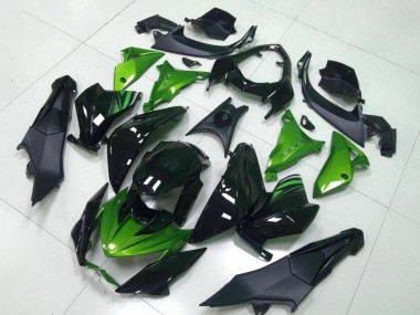 2013-2018 Kawasaki Z800 Motorcycle Fairing - Green Glossy Black UK Manufacturers