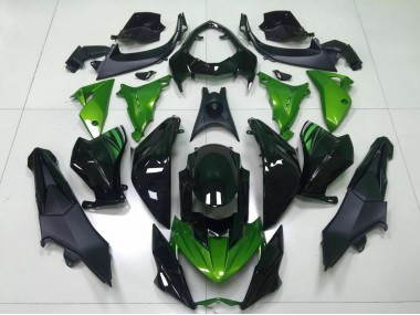 2013-2018 Kawasaki Z800 Motorcycle Fairing - Green Glossy Black UK Manufacturers