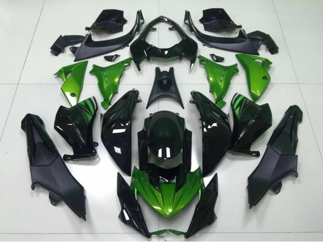 2013-2018 Kawasaki Z800 Motorcycle Fairing - Green Glossy Black UK Manufacturers