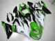 2013-2018 Kawasaki ZX6R Motorcycle Fairings - Green White Glossy Black UK Manufacturers