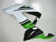 2013-2018 Kawasaki ZX6R Motorcycle Fairings - Green White Glossy Black UK Manufacturers