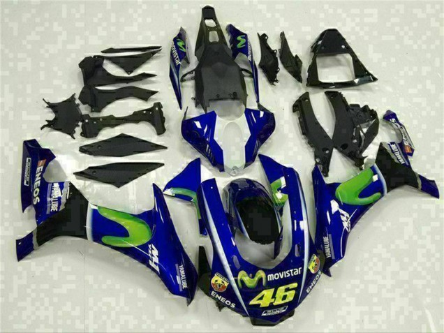 2015-2019 Yamaha YZF R1 Motorcycle Fairings - Blue Silver Black Green MoviStar UK Manufacturers