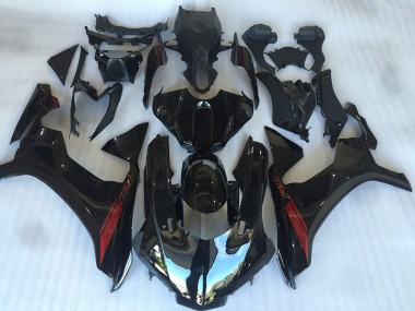 2015-2019 Yamaha YZF R1 Motorcycle Fairings - Glossy Black Red UK Manufacturers